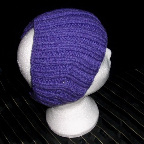 Purple - A knitted headband handmade and sold by Longhaired Jewels